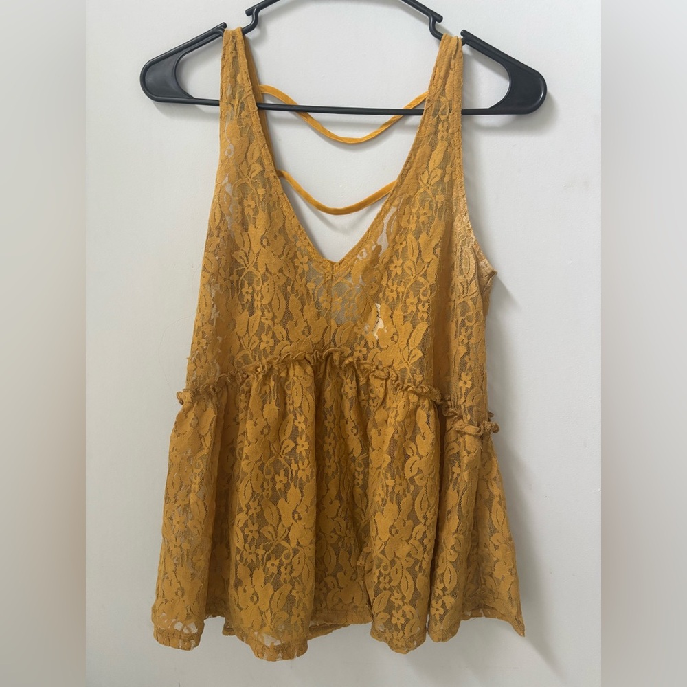 H.I.P Floral Yellow Tank